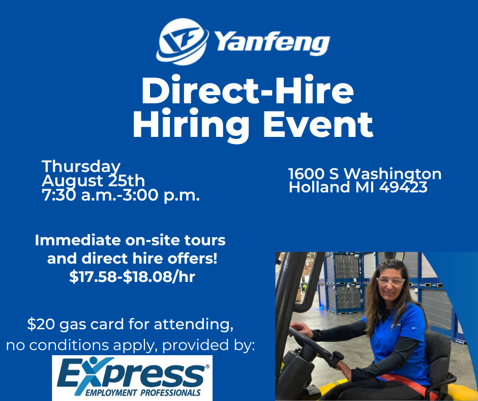 HollandMI Yanfeng Hire Event Page Graphic 2022